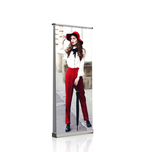 Roti Hot Sell Retractable Plastic Foot Roll Up Banner 85cm 16