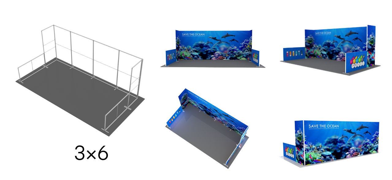 Straight SEG Display Stands for Event combination 2