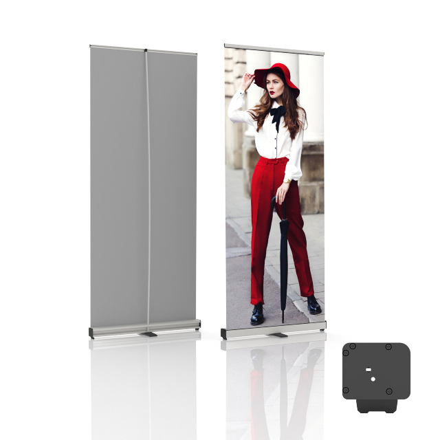 Roti Hot Sell Retractable Plastic Foot Roll Up Banner