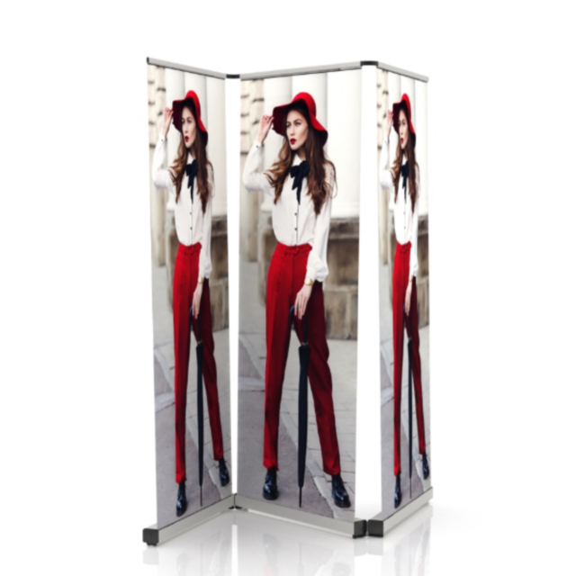 Roti Hot Sell Retractable Plastic Foot Roll Up Banner 85cm 19
