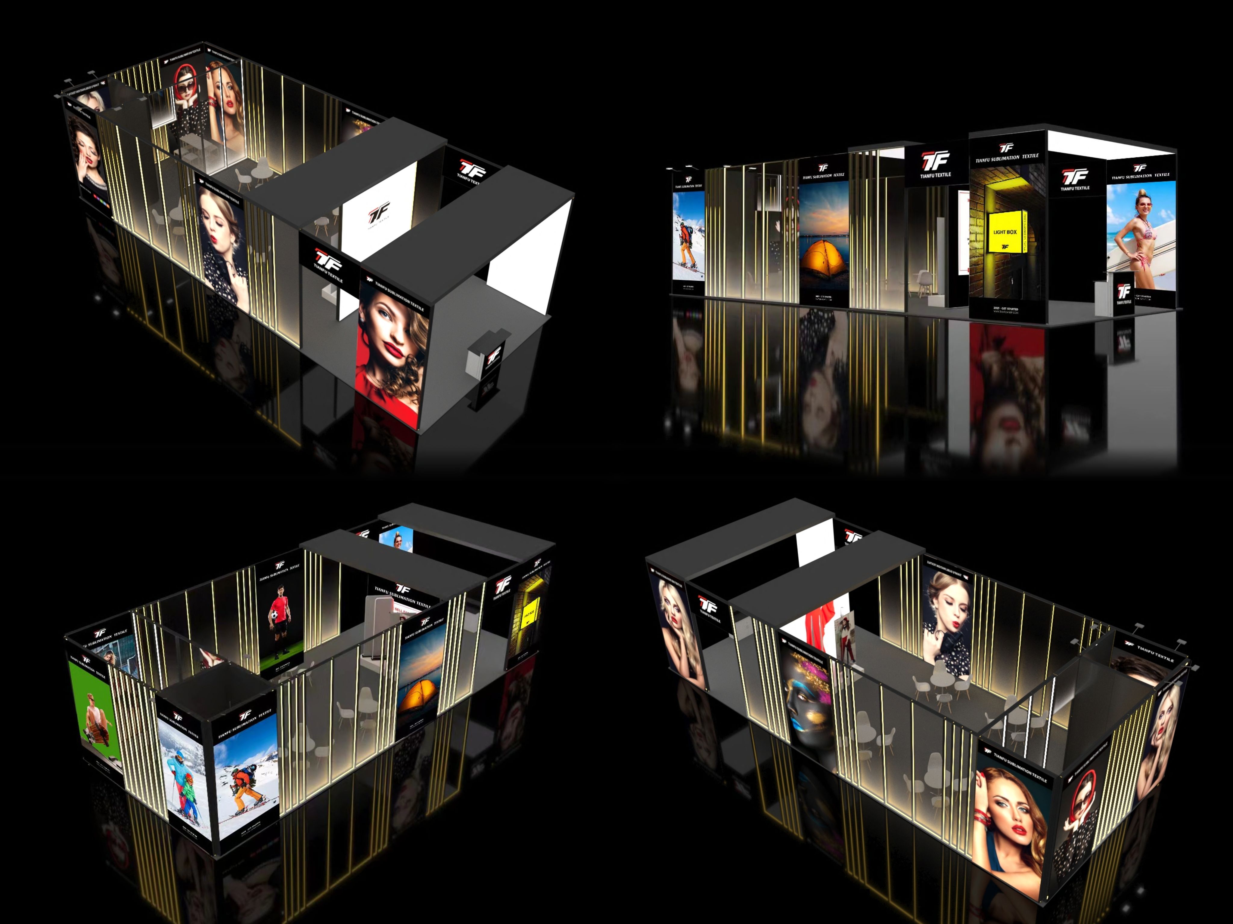 customized design pop-up shop booth set-up system 14