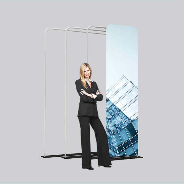 Arch strucure solid metal base tube display stand
