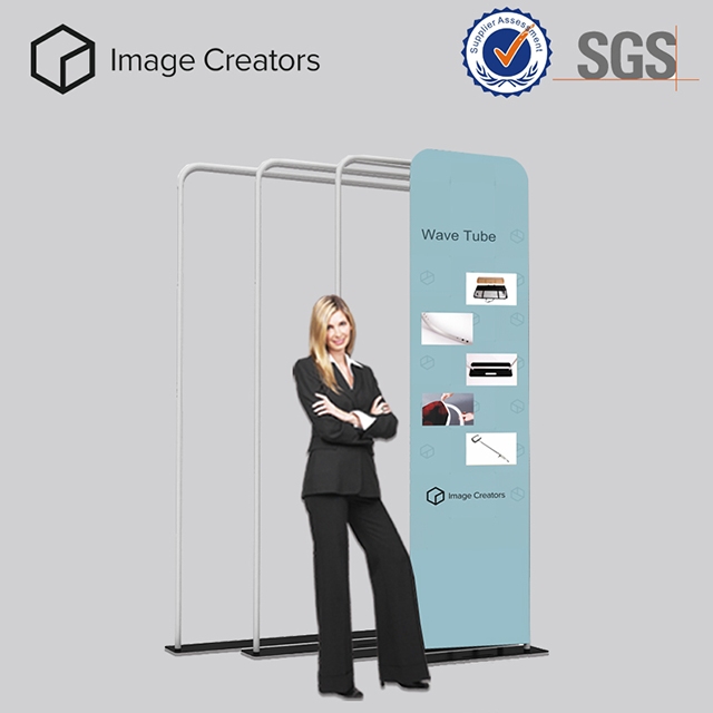 Arch strucure solid metal base tube display stand